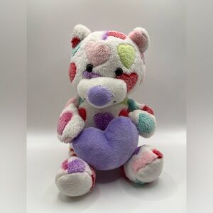 Animal Adventure Heart Teddy Bear Plush Multicolor Valentine Day Love 2015 11”